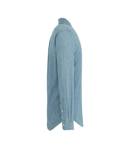 Mens Cotton Button Detail Shirt Chambray Ralph Lauren