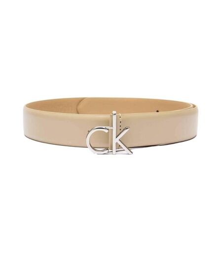 Ceinture beige femme calvin klein jeans ck buckle belt - t 100