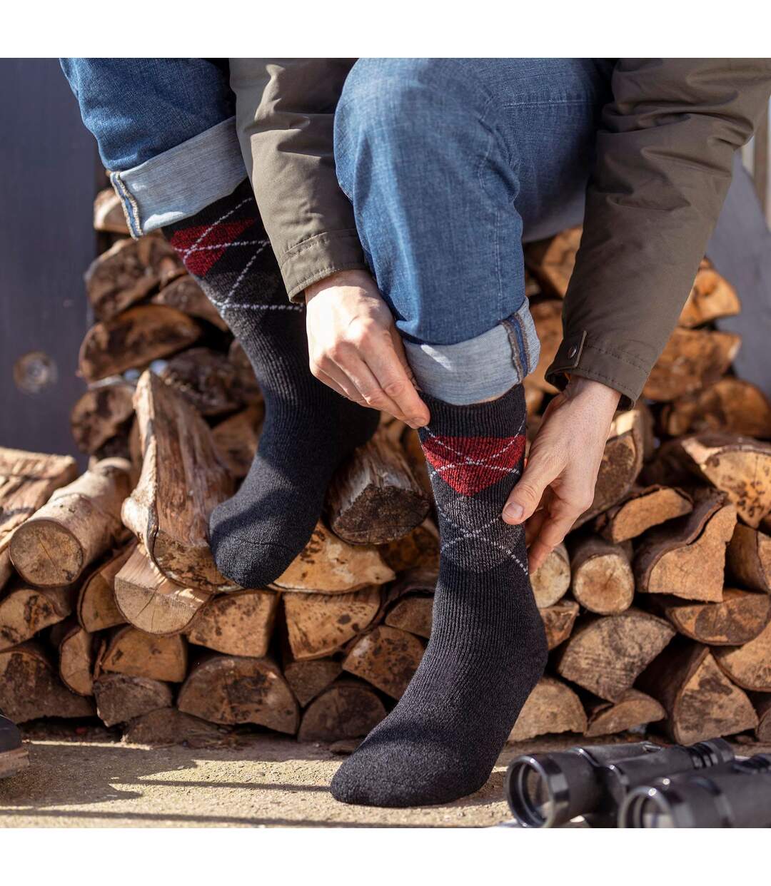3 Pairs Mens Thin Lightweight Thermal Dress Socks for Winter-3