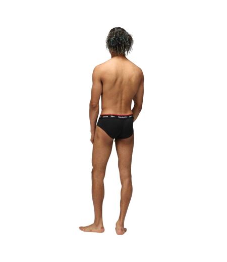 Pack Of 3  Mens Wiggins Briefs  Black White Grey Reebok