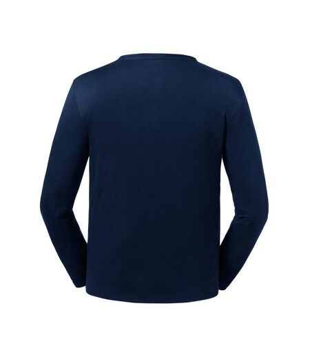 Russell Mens Pure Organic Long Sleeve T-Shirt (French Navy) - UTPC4021