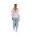 Womens/ladies Satin Relaxed Fit Long-sleeved Shirt Lilac Influence-2