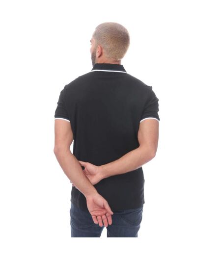 Mens Pique Tipped Polo Shirt Black Original Penguin