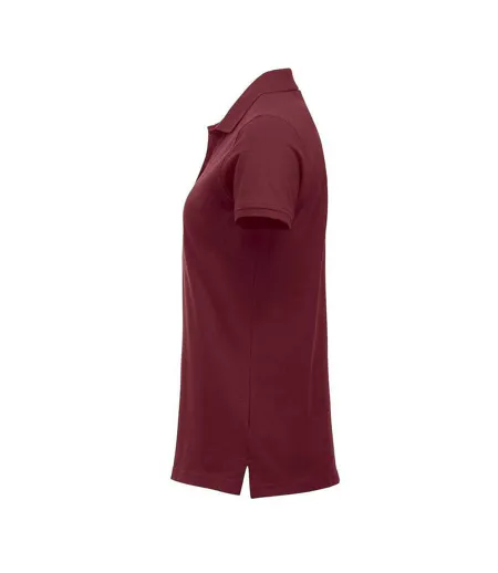 Womens/ladies Marion Polo Shirt Burgundy Clique