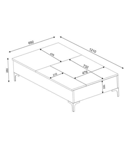 Table basse modulable en aggloméré Esinti