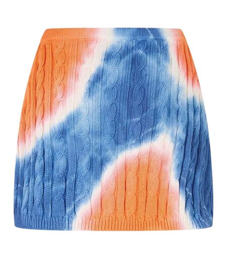 Mini Jupe Motif/style Tie-dye Jami Femme Orange Diesel