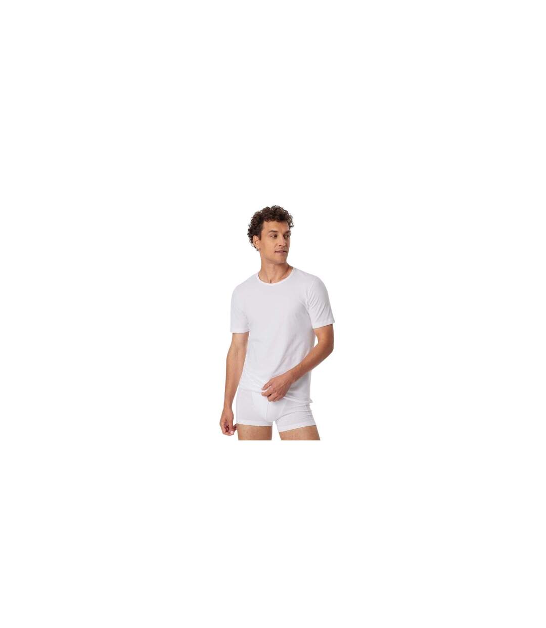 Lot De 2  T-shirts Homme Blanc Schiesser-1