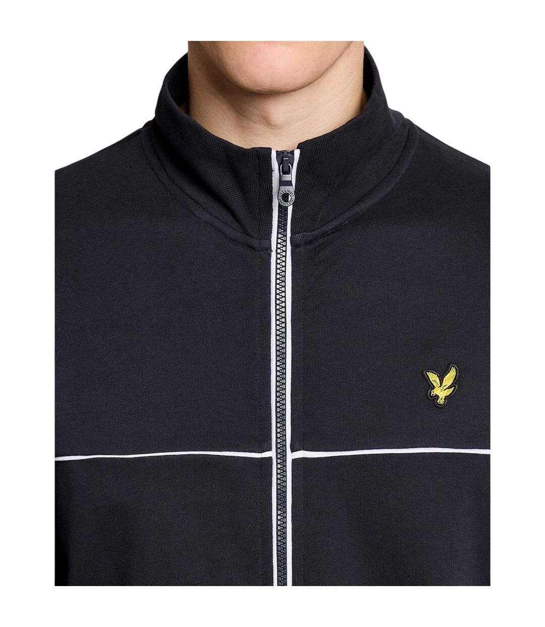 Mens Piped Tracksuit Top Dark Navy Lyle & Scott-4