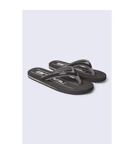 Mens Jekyl Recycled Flip Flops Dark Grey Animal