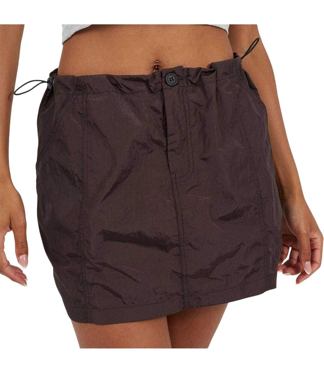 Mini Jupe Motif/style Cargo Femme Marron Brave Soul-2