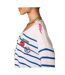 Pull blanc à rayures bleu femme freeman porter isabel stripes-2