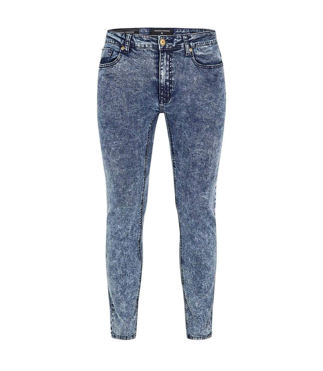 Womens/ladies Skinny Jeans Indigo Criminal Damage-1