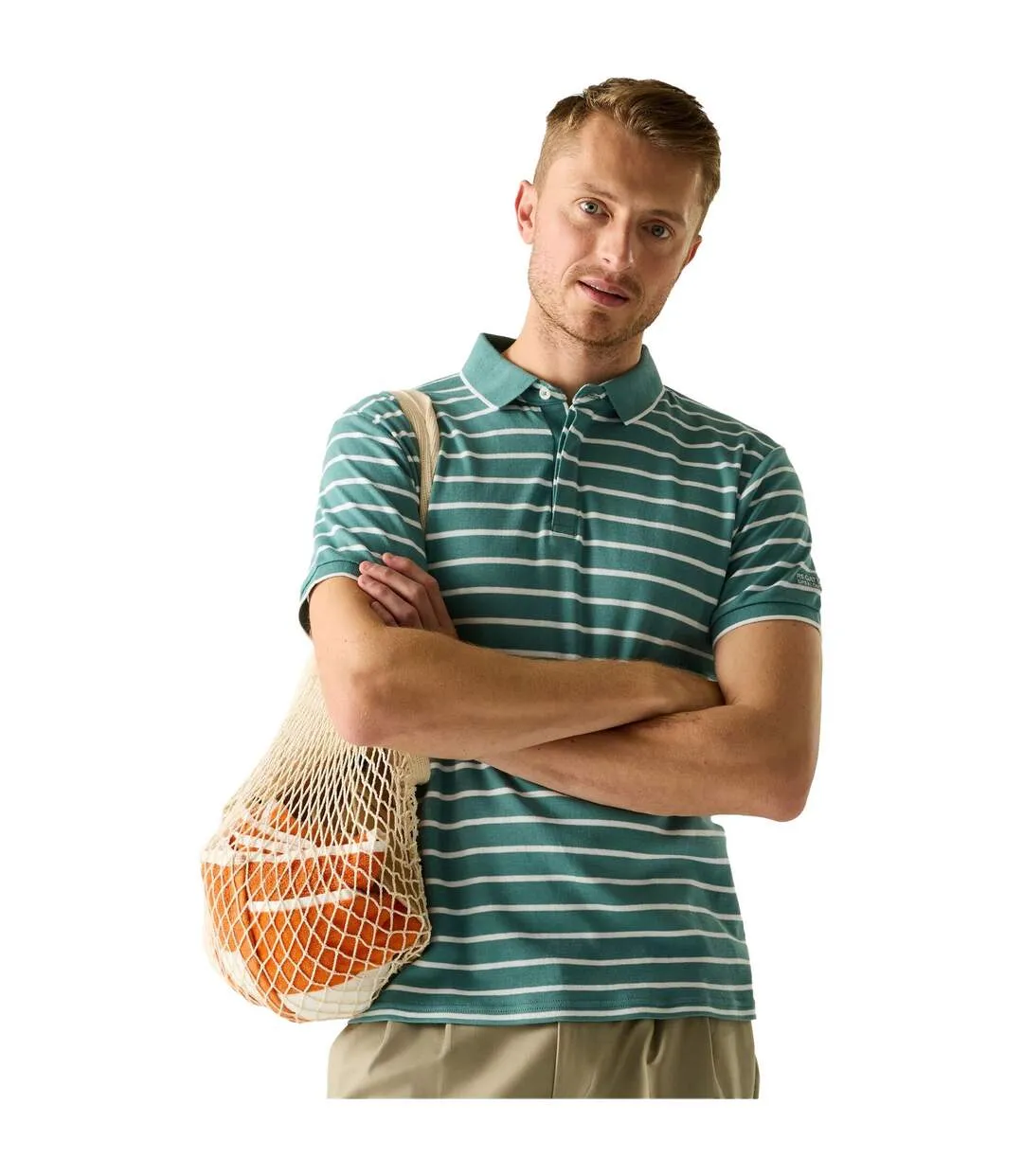 Polo Motif/style Rayé Tiver Homme Bleu Clair Blanc Regatta-1