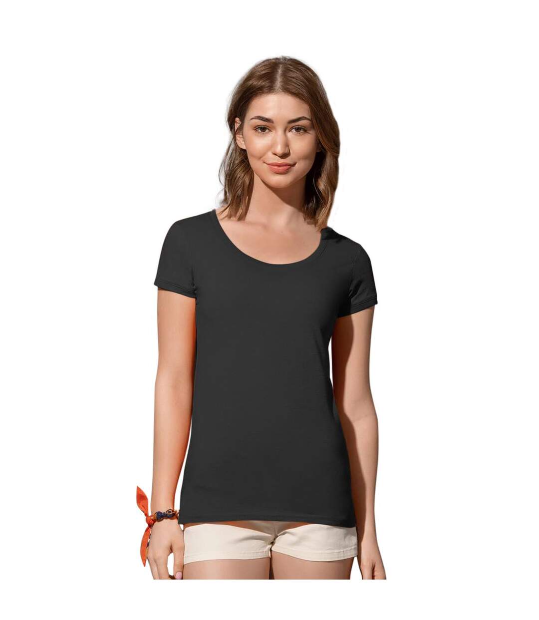 T-shirt Megan Femme Opal Noir Stedman-1