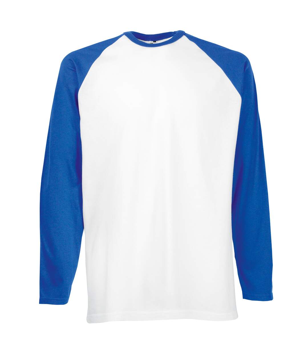 Fruit Of The Loom Mens Long Sleeve Baseball T-Shirt (White/Royal Blue)