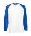 Fruit Of The Loom Mens Long Sleeve Baseball T-Shirt (White/Royal Blue) - UTBC328-1