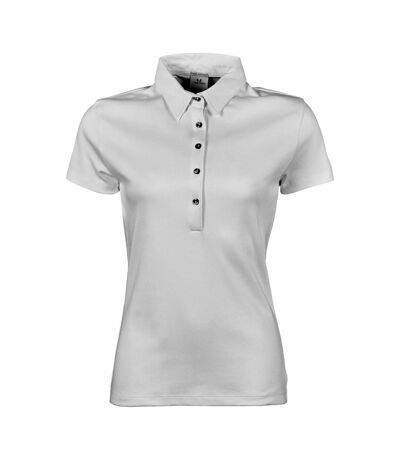 Tee Jays Womens/Ladies Pima Short Sleeve Cotton Polo Shirt (White) - UTBC3813