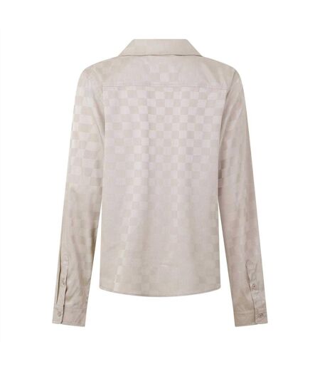 Mens Squares Jacquard Shirt Champagne Belier