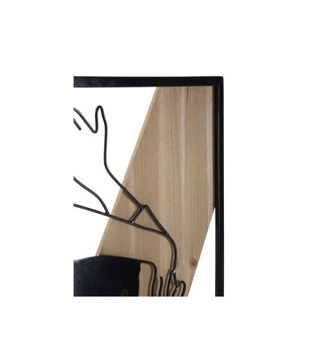 Décoration Murale Encadrée Strip 90cm Noir & Naturel