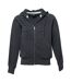 Sweatshirt À Capuche Et Fermeture Zippée Femme Gris Sombre Tee Jays-1