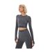 Haut Court Manches Longues Femme Charbon Chiné Chiné Everlast-2