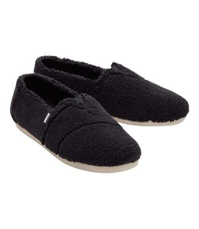Womens/ladies Alpargata Classic Espadrilles Black Toms
