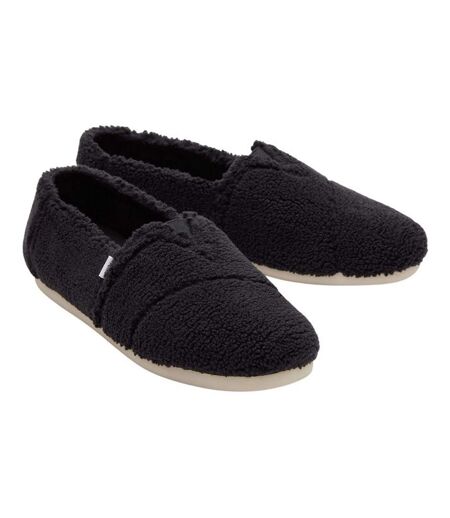 Womens/ladies Alpargata Classic Espadrilles Black Toms