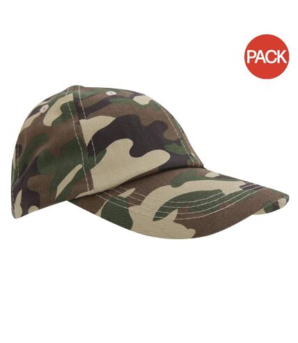 Result Unisex Heavy Cotton Premium Pro-Style Baseball Cap (Pack of 2) (Camo) - UTBC4236