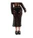 Jupe Mi-longue Motif/style Usé Femme Noir The Ragged Priest-2