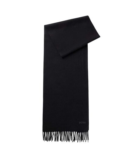 Mens Embroidered Logo Scarf One Size Black Boss