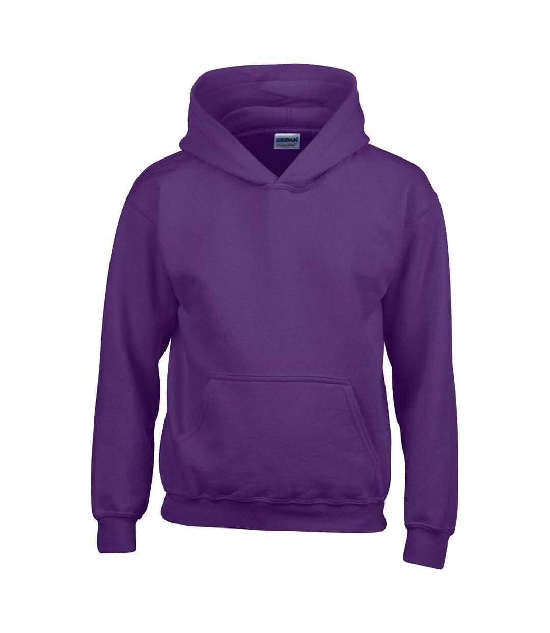 Sweat à capuche unisexe violet Gildan-1