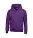 Sweat à capuche unisexe violet Gildan-1
