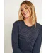 T-shirt uni droit court avec strass col rond-4