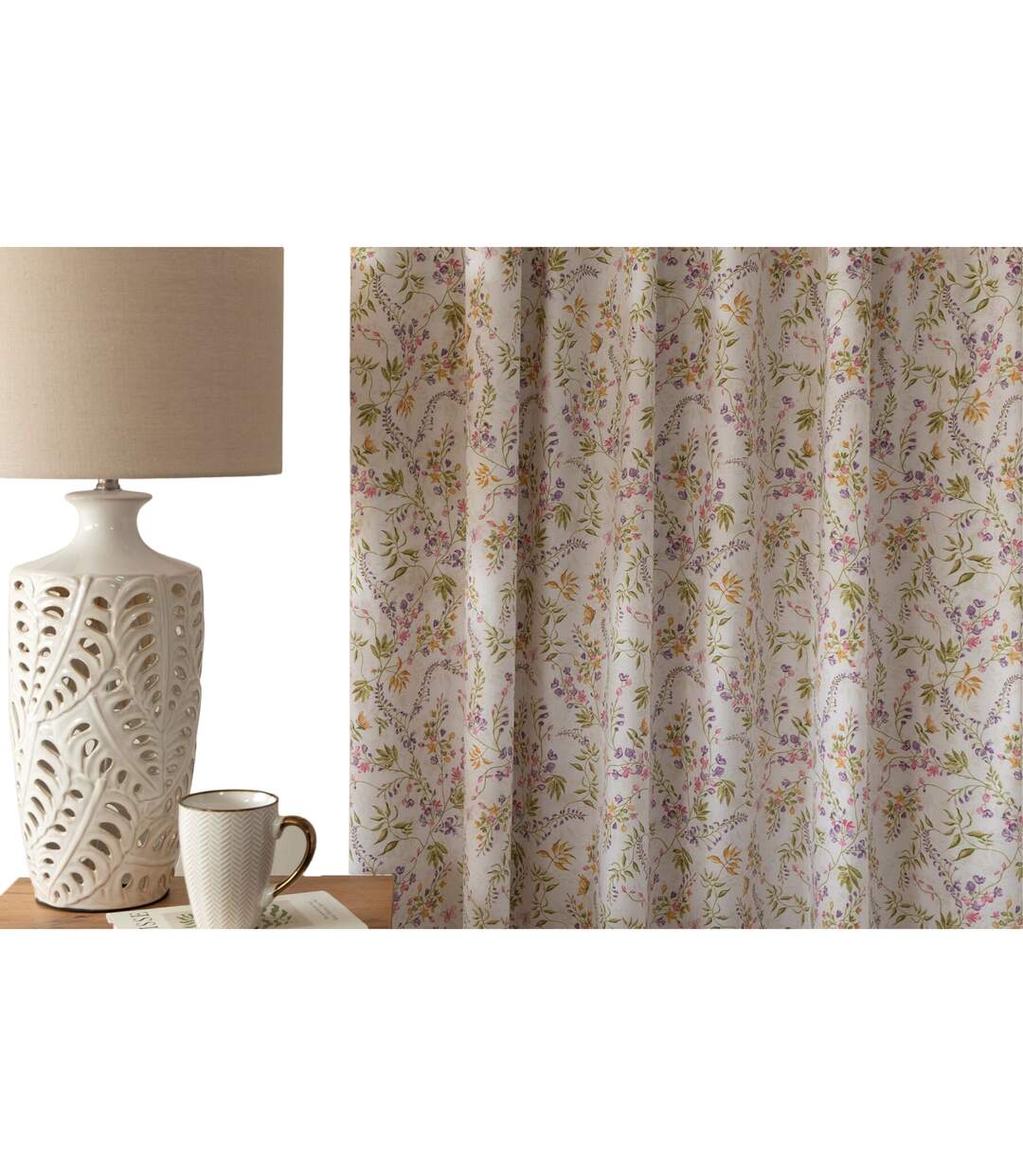 Pack of 2  Kira curtains  72in x 66in multicoloured Belledorm-2