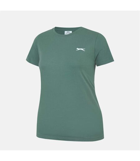 T-shirt Motif/style Uni Femme Kaki Slazenger