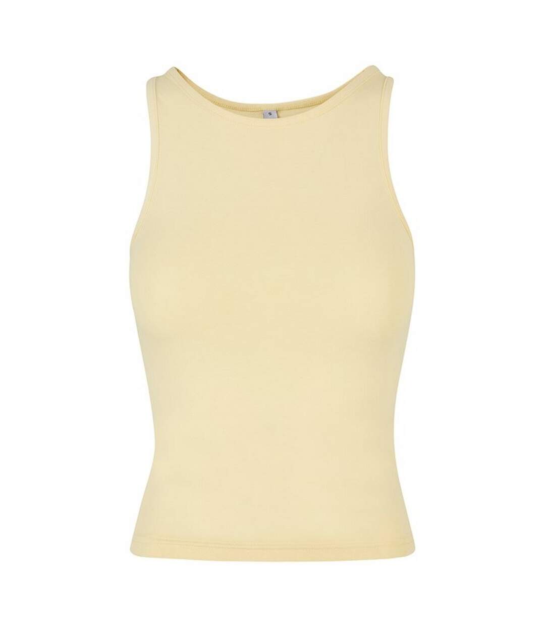 Womens/ladies racerback tank top soft yellow Build Your Brand-1