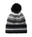 Bonnet Multi-sport Fan Noir Gris Blanc Beechfield-1