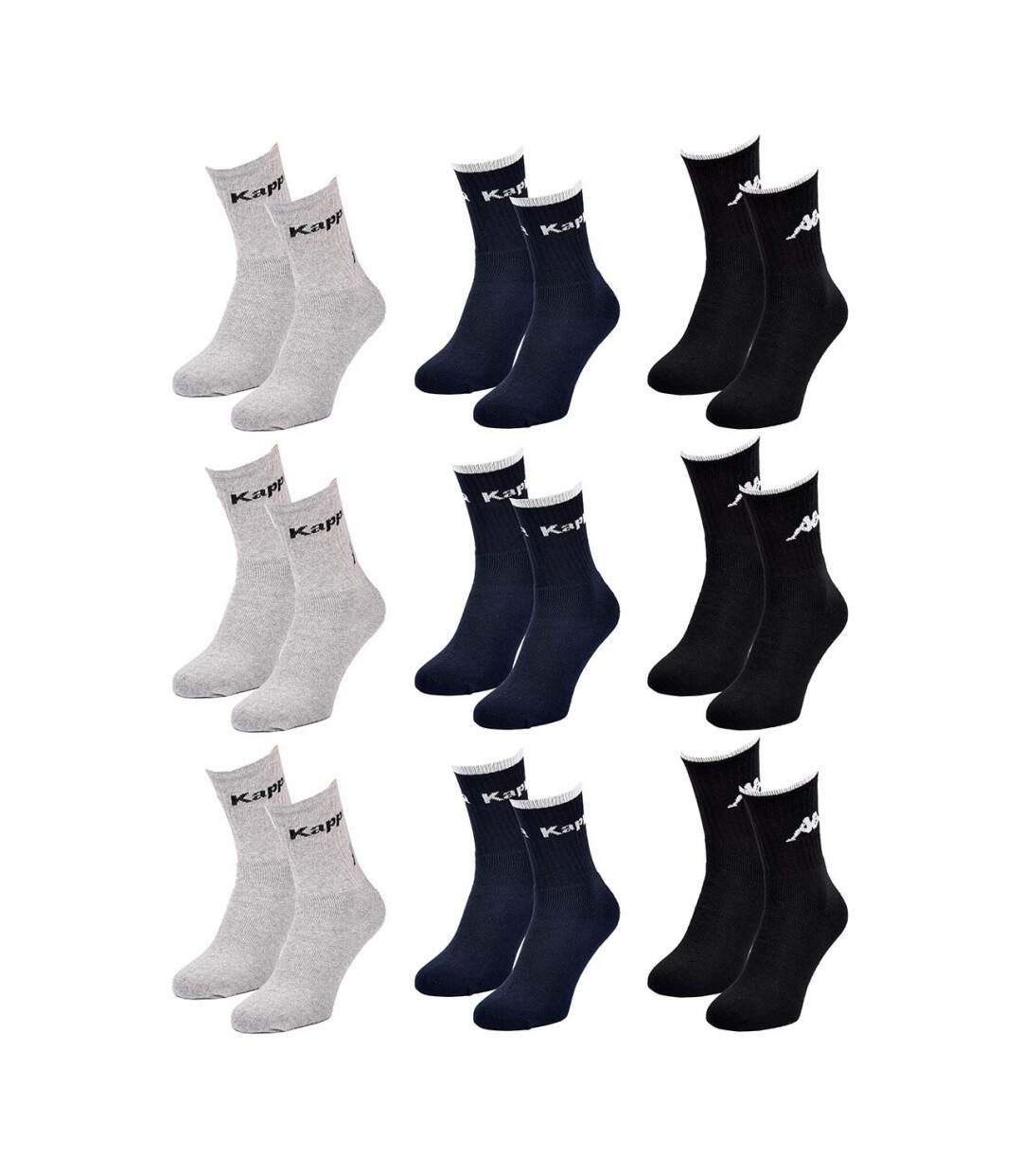 Chaussettes KAPPA CREW - Pack de 9-2