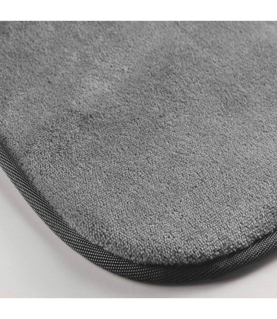 Tapis Uni en Flanelle Flanou 60x110cm Gris-2