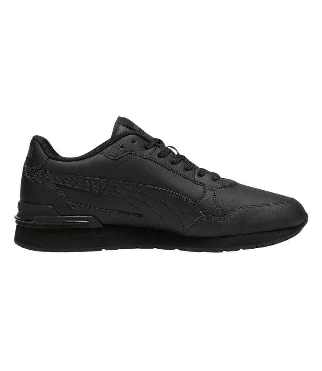 Mens St Runner V4 Leather Trainers Black Puma-3