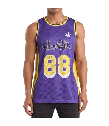 Maillot de basket homme violet / jaune Amplified