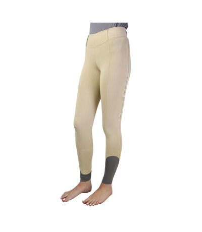 Hy Sport Active Womens/Ladies Horse Riding Tights (Beige/Pencil Point Grey) - UTBZ4608