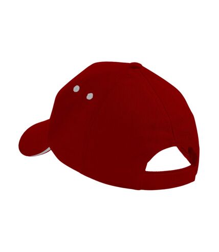 Lot de 2  Casquette adulte unisexe rouge classique/blanc Beechfield