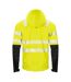Mens Hi-vis Hooded Jacket Yellow Black Projob-2