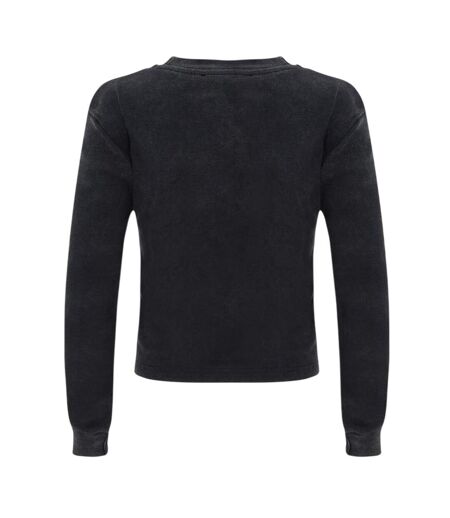 Haut Manches Longues Motif/style Côtelé Femme Gris I Saw It First