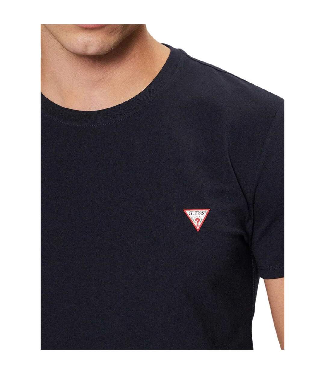 T-shirt Uni Pour Hommes Paquet De 6 Bleu Marine Guess-3