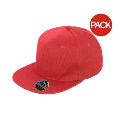 Lot de 2  casquettes bronx adulte rouge Result