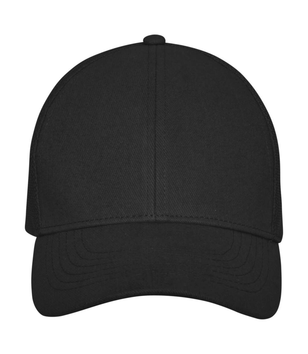 Unisex adult drake 6 panel trucker cap solid black Elevate-1
