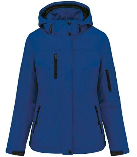 Parka softshell matelassée à capuche - K651 - Femme - bleu roi foncé