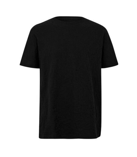 Mens Textured Crew Neck Regular T-shirt Black Armani Exchange